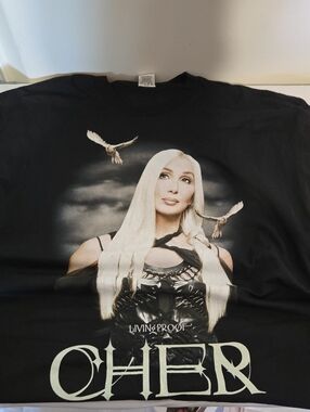 Black Graphic Short Sleeve Tee - Cher